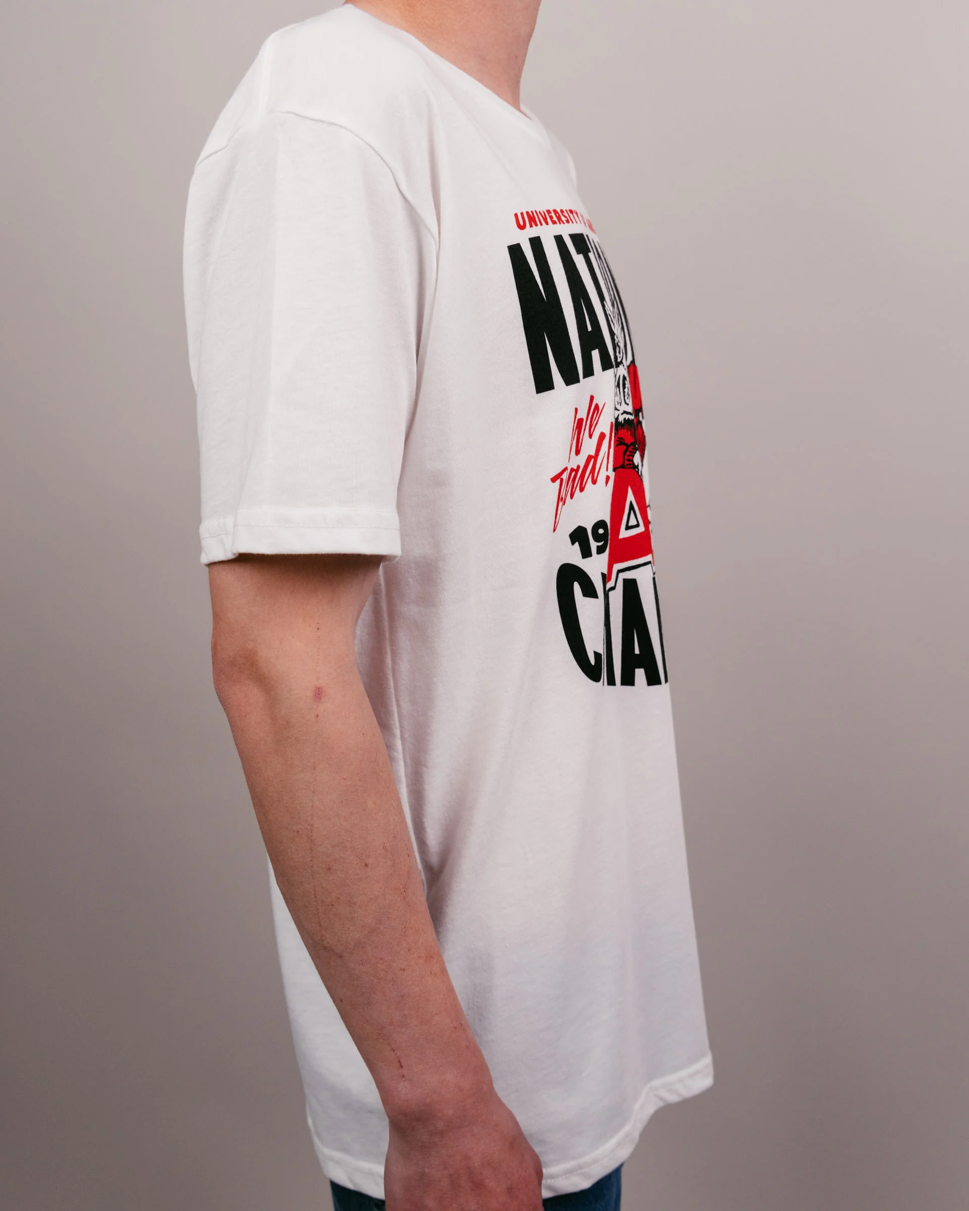 1994 Champs Arkansas White T-Shirt - Image 3