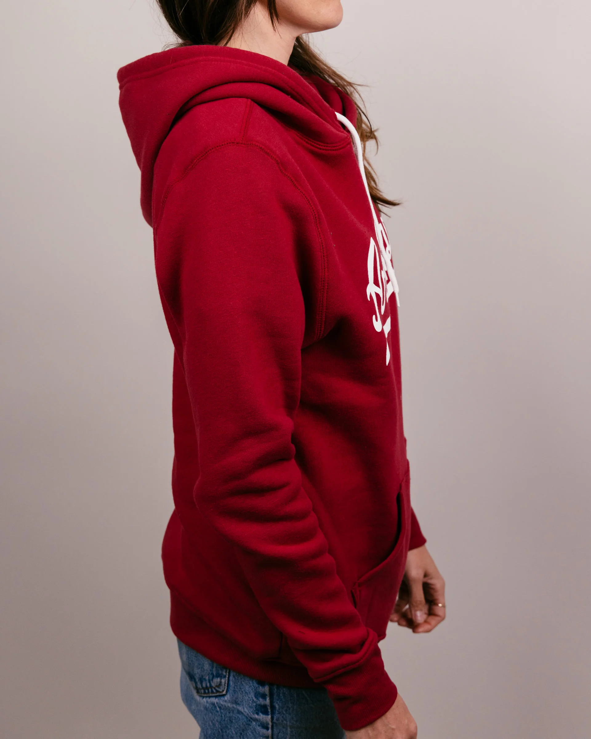 Arkansas Script Cardinal Hoodie - Image 3