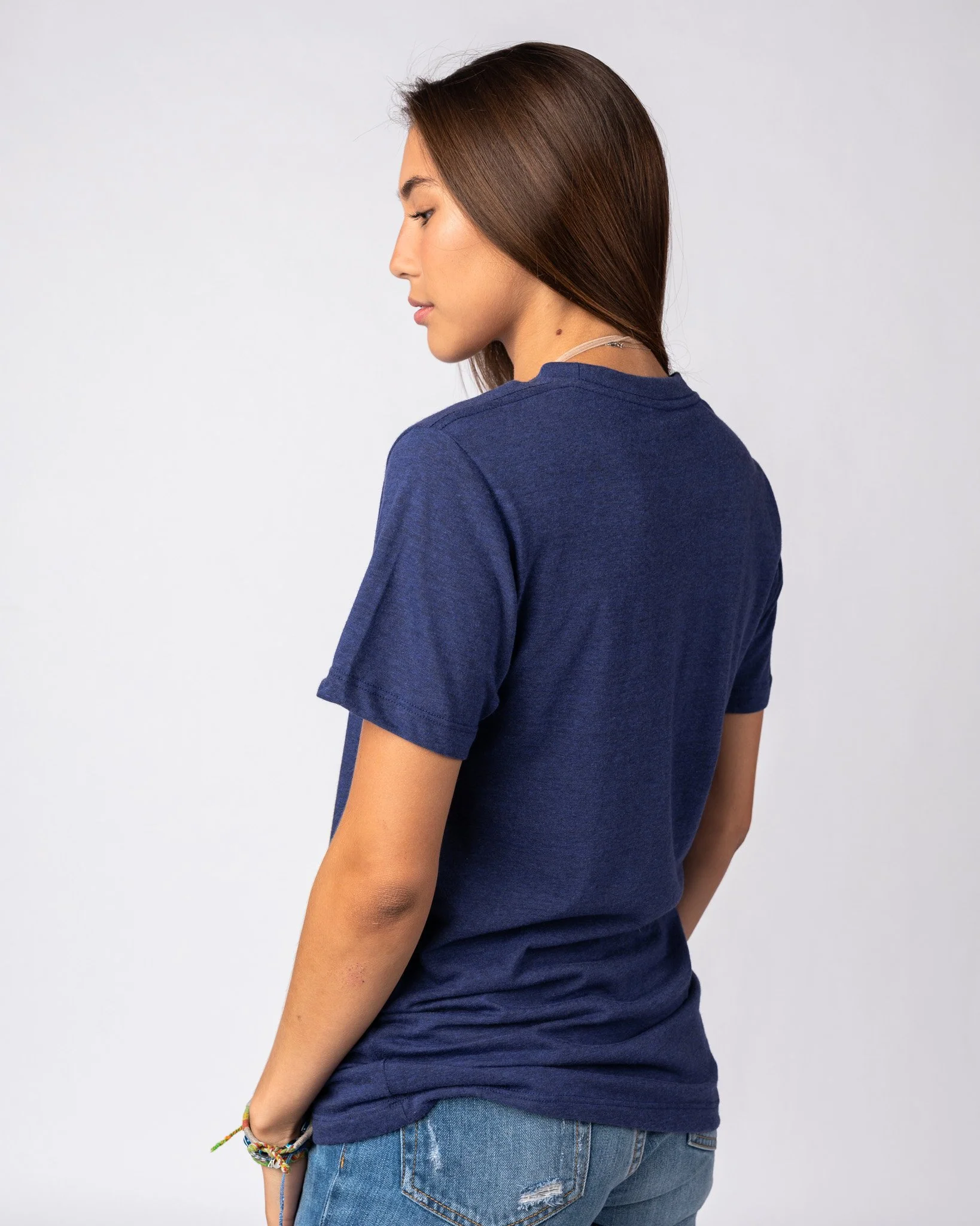 Heather Navy Unisex Essential T-Shirt - Image 3