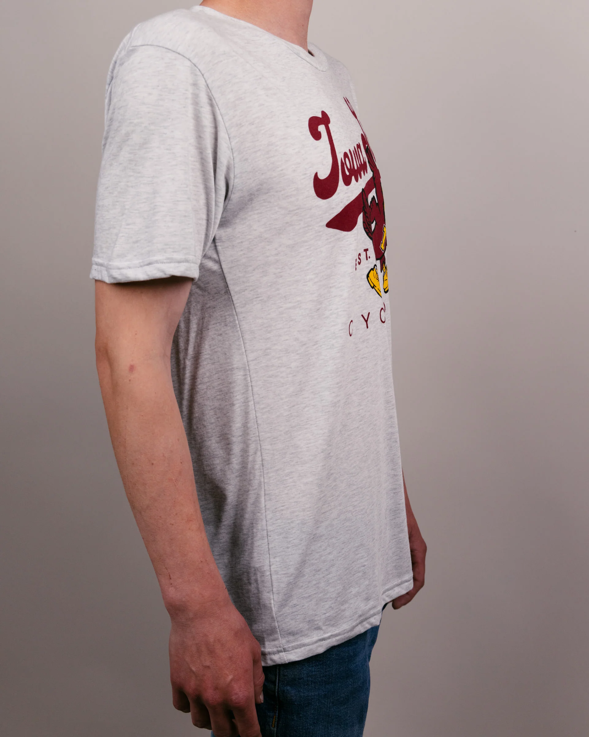 Iowa State Founders Est. 1858 Ash Grey T-Shirt - Image 3