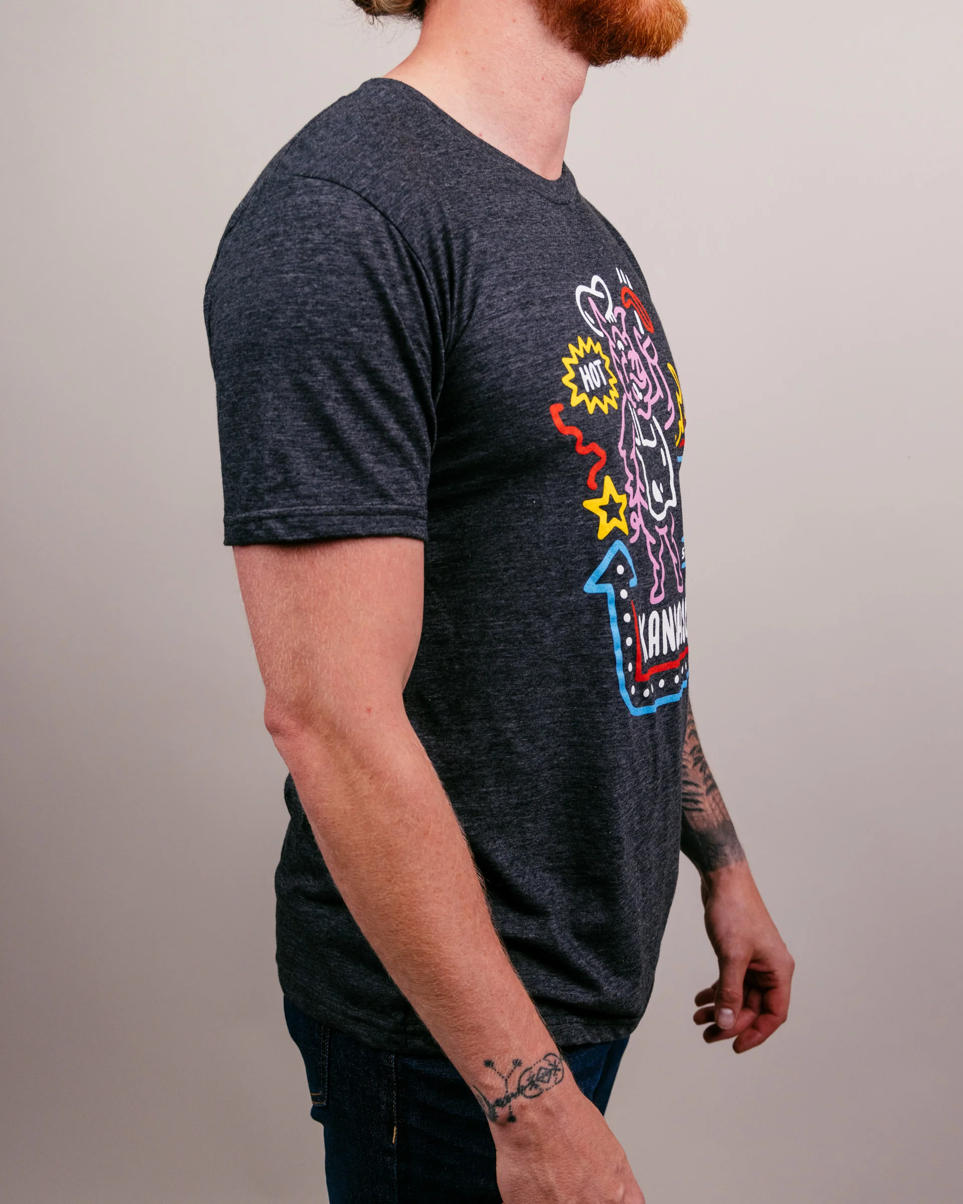 Kansas City Loves BBQ Black T-Shirt - Image 3