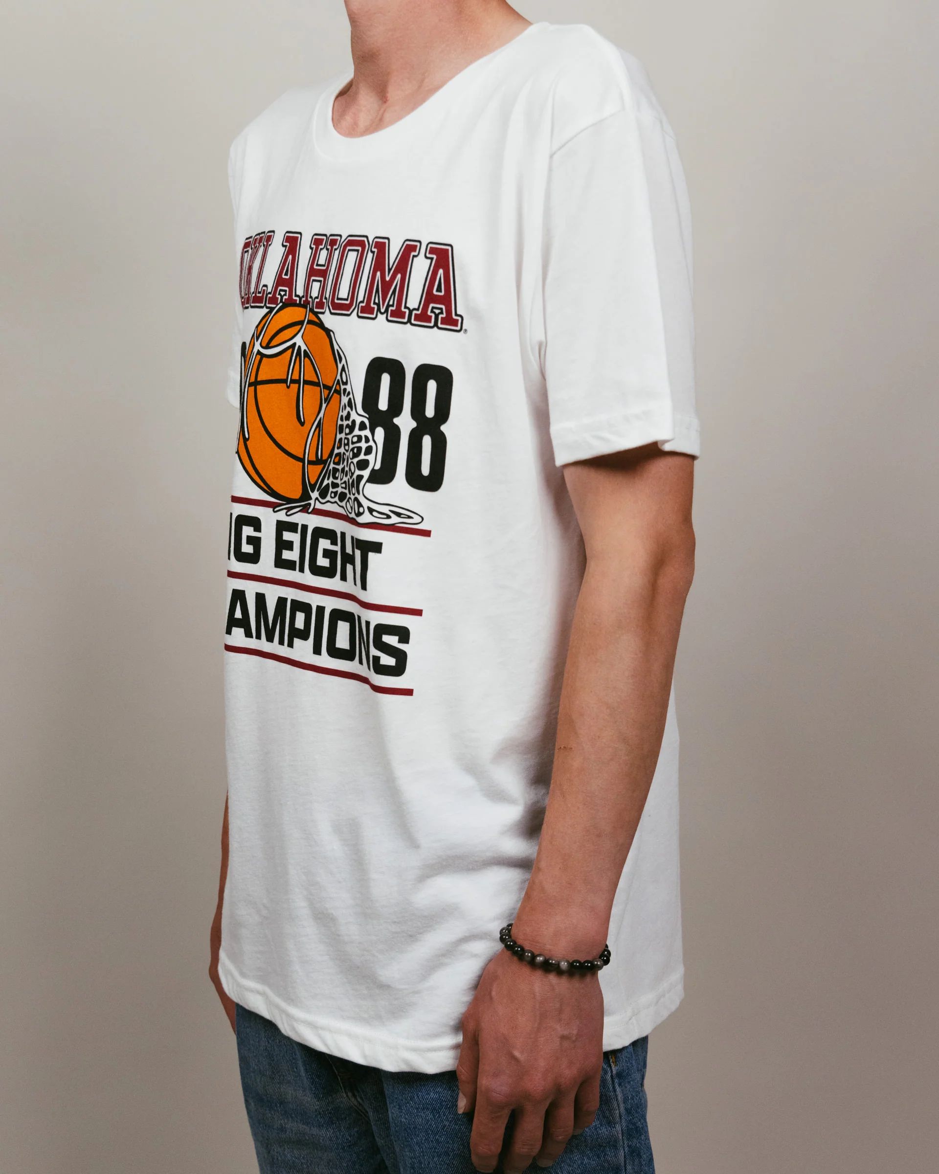 OU Sooners 1988 Basketball Champs White T-Shirt - Image 3