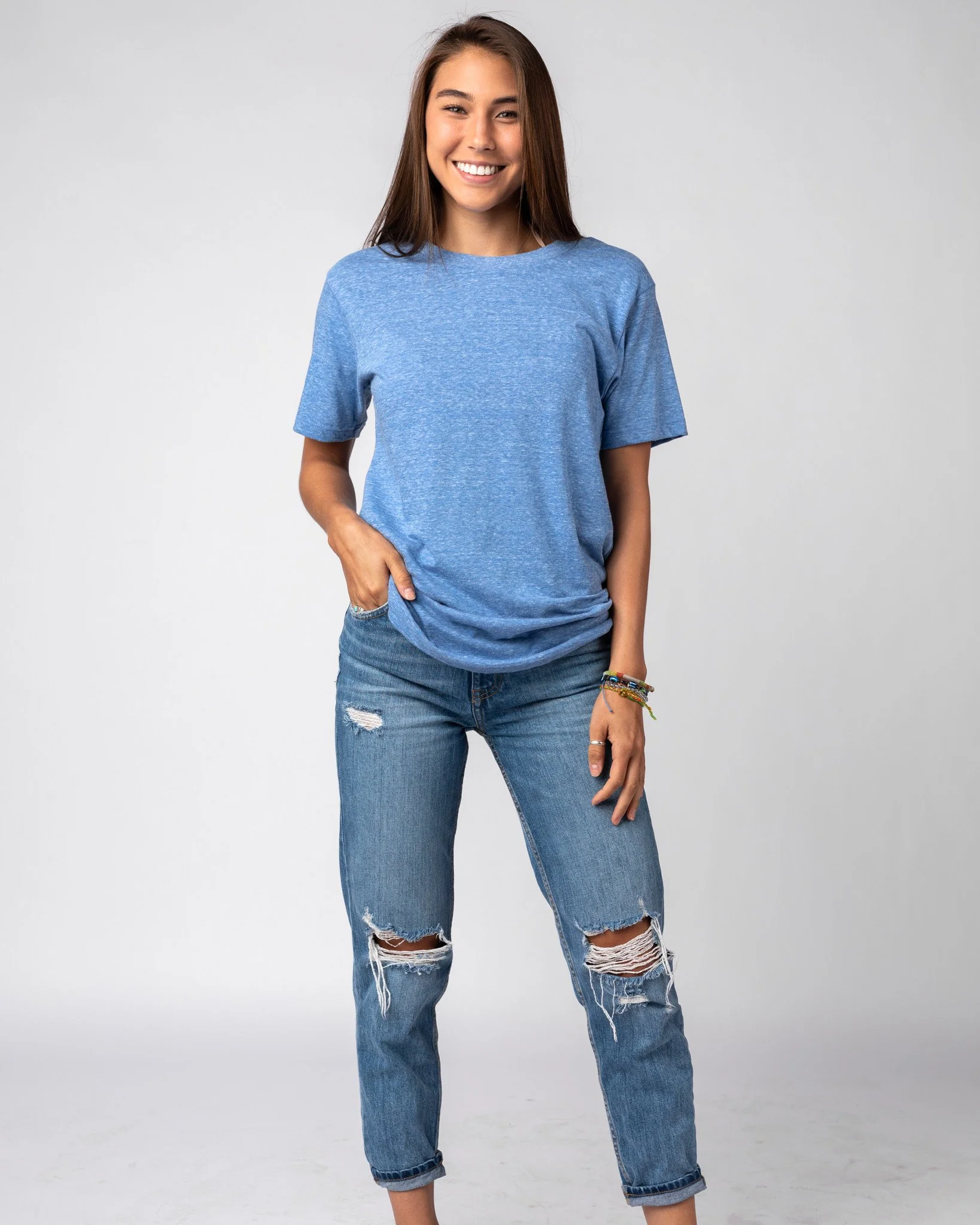 Vintage Blue Unisex Essential T-Shirt - Image 4